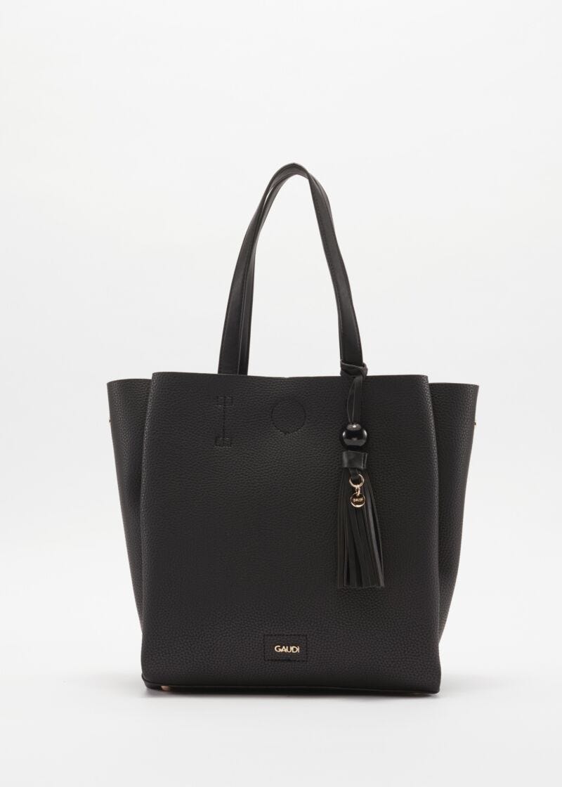 Bag with contrasting colour handles