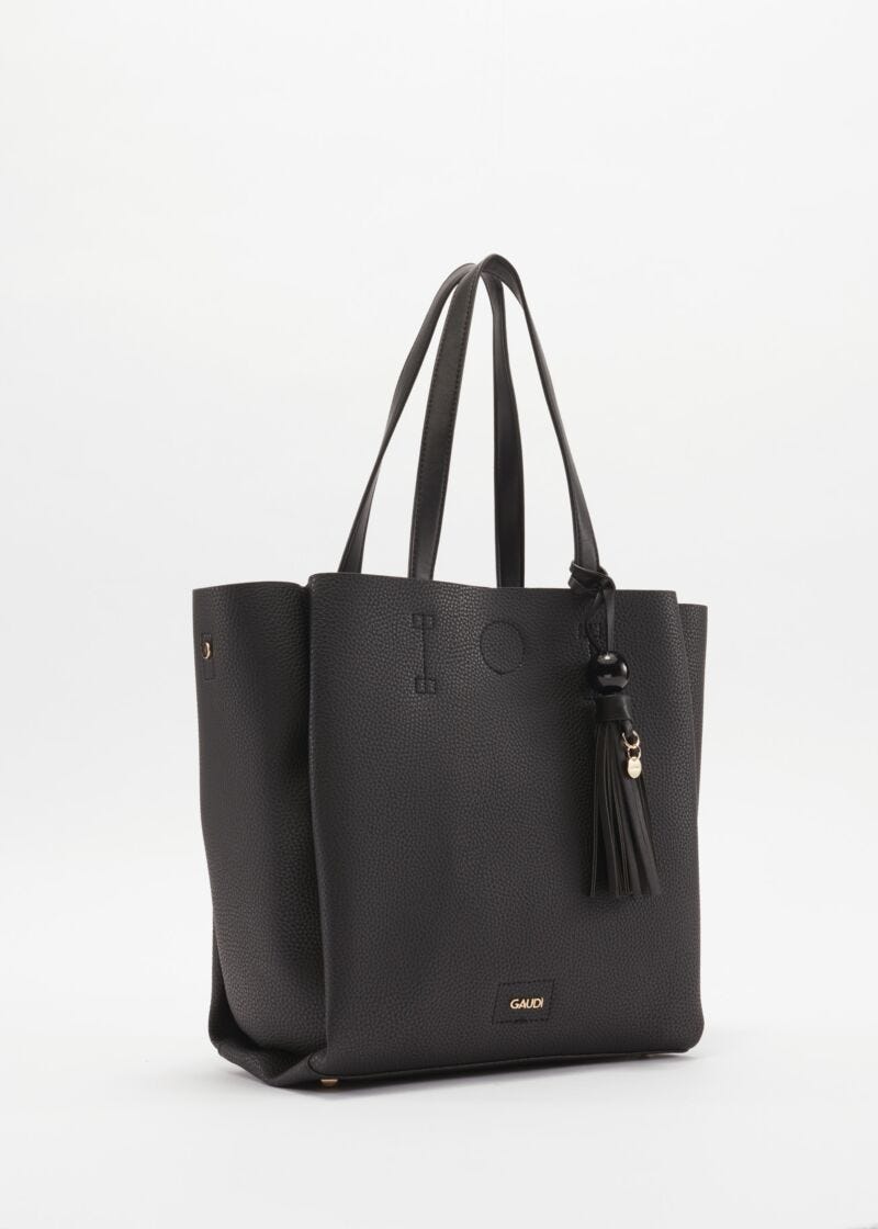 Bag with contrasting colour handles