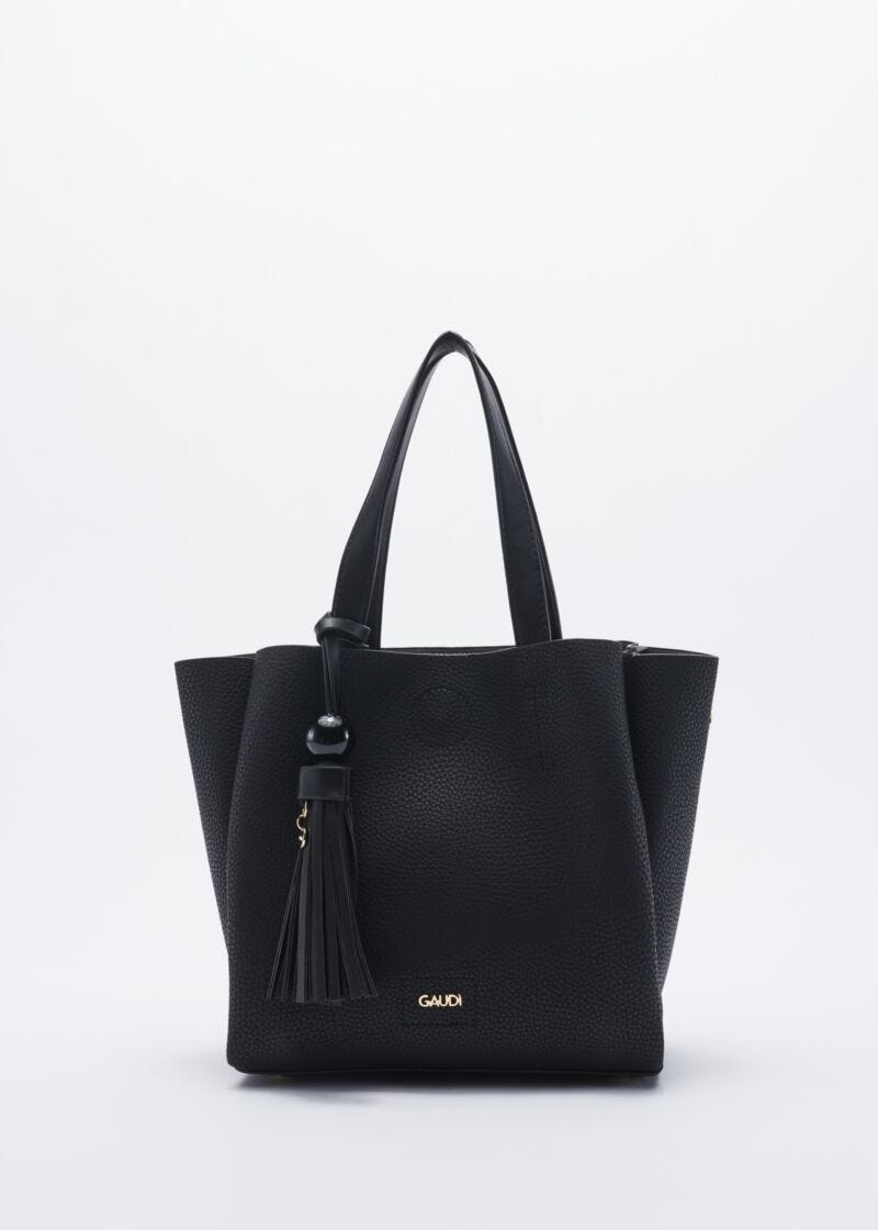 Bag with contrasting colour handles