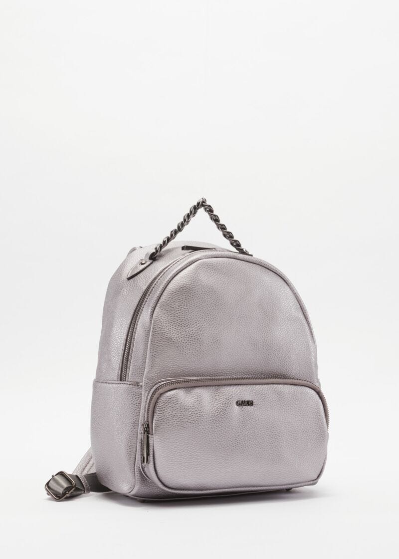 Rucksack with metal chain handle