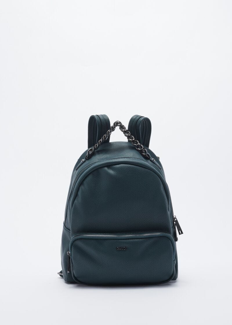 Rucksack with metal chain handle