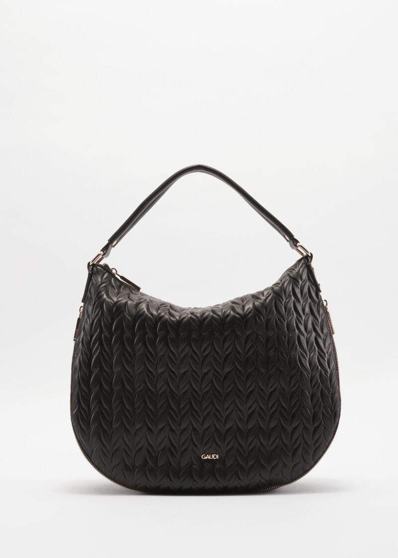 One-shoulder bag in quilted faux leather