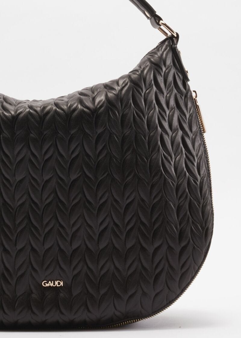 One-shoulder bag in quilted faux leather