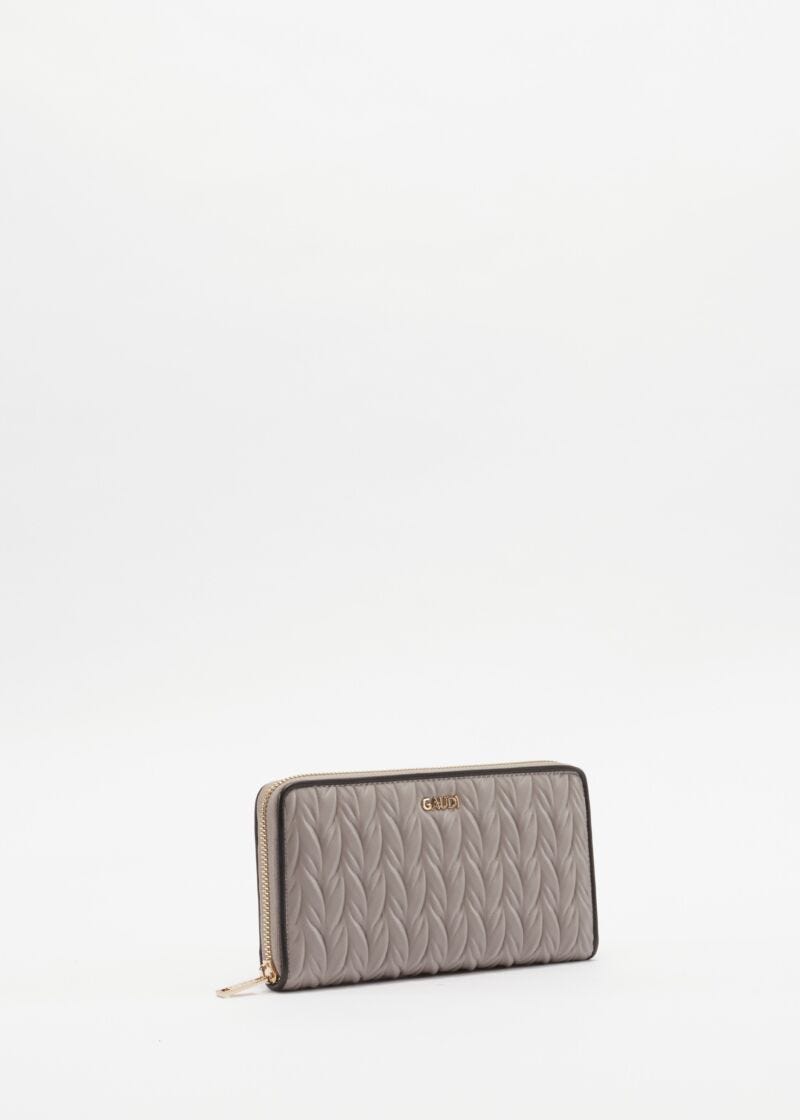 Wallet in quilted faux leather