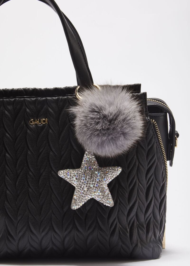 Keyring with crystal detail