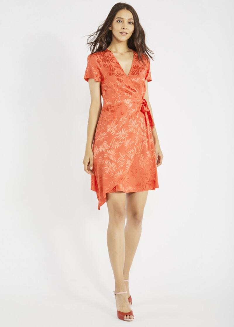 Floral jacquard dress