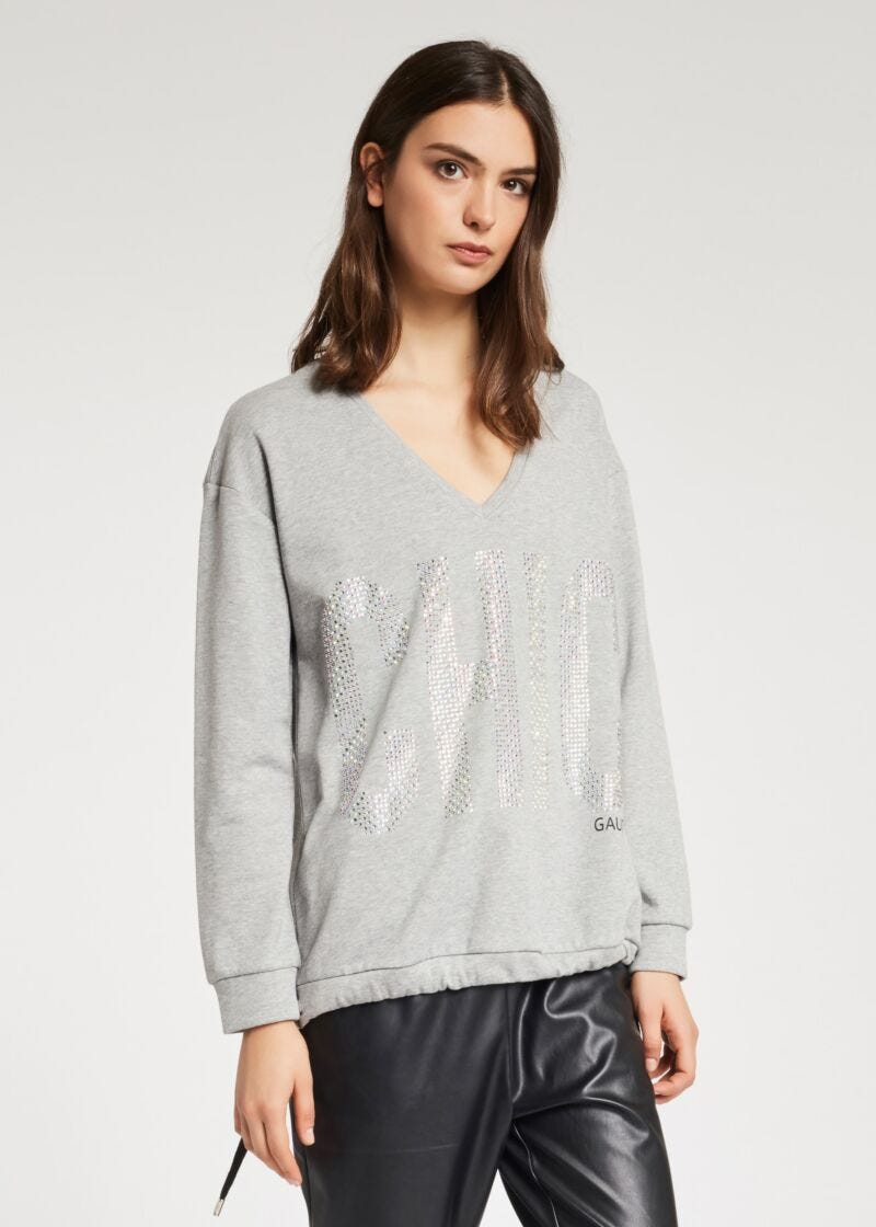 Sweat-shirt avec strass