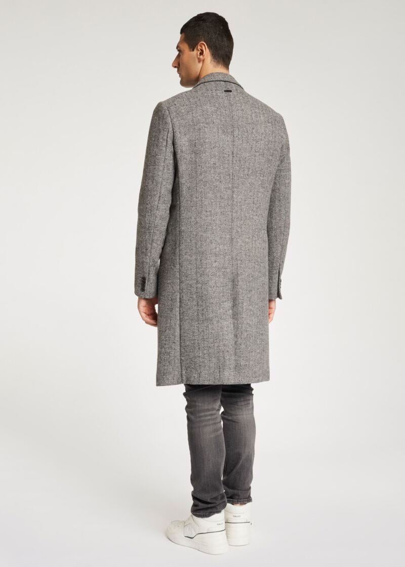 Manteau à rayures craie