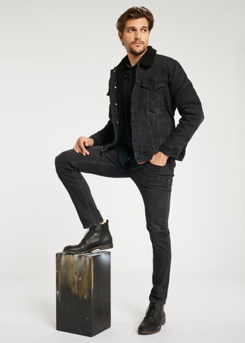 Blouson en jean rembourré