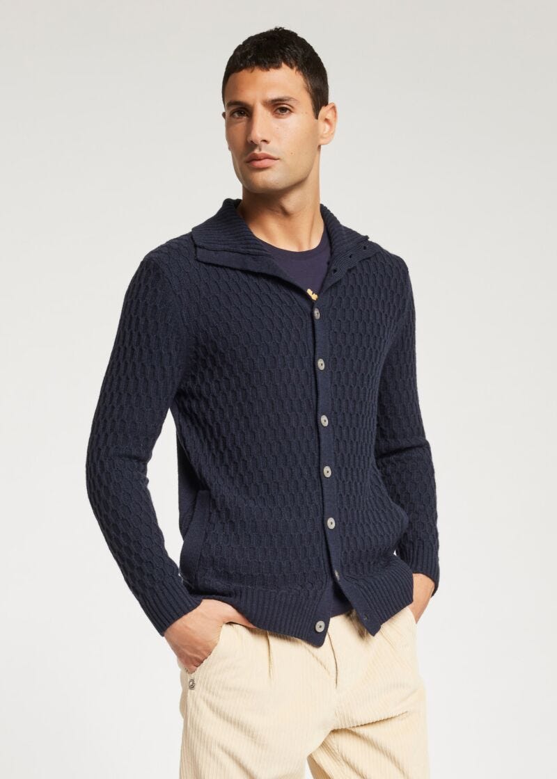 Cardigan en mélange de laine