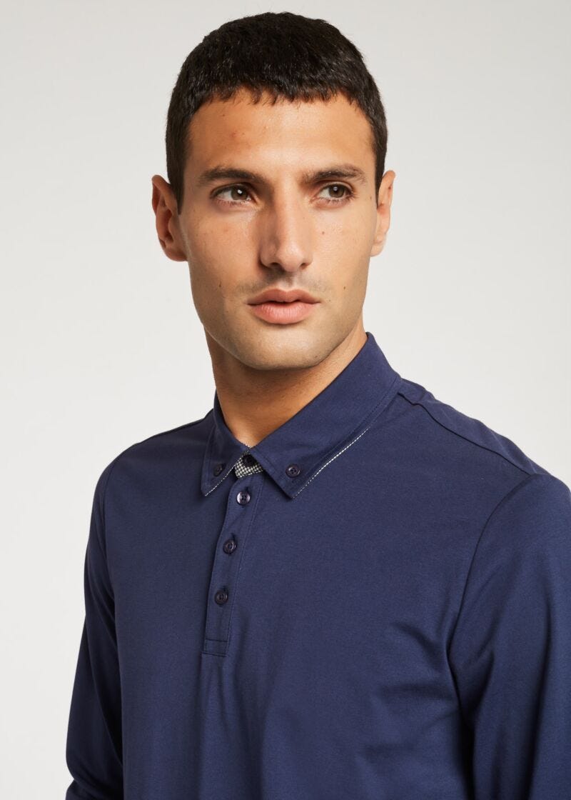 Cotton jersey polo shirt