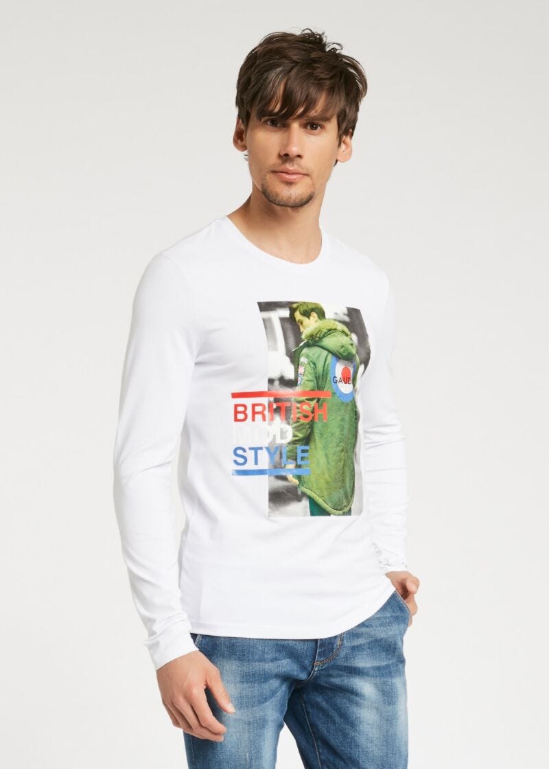 T-shirt con stampa Mod