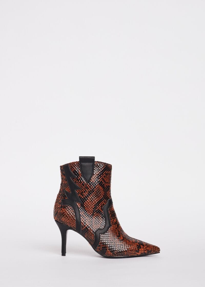 Bottines en cuir écologique