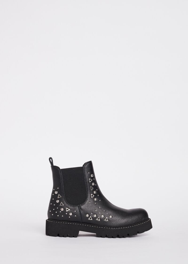 Bottines Beatles en cuir foulonné