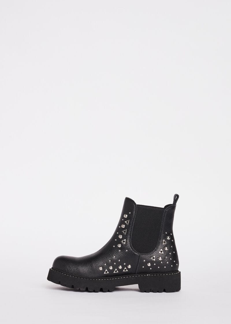 Bottines Beatles en cuir foulonné