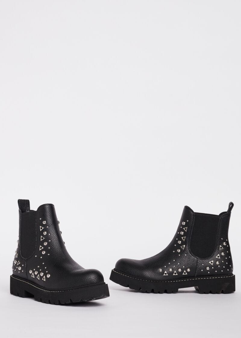 Bottines Beatles en cuir foulonné