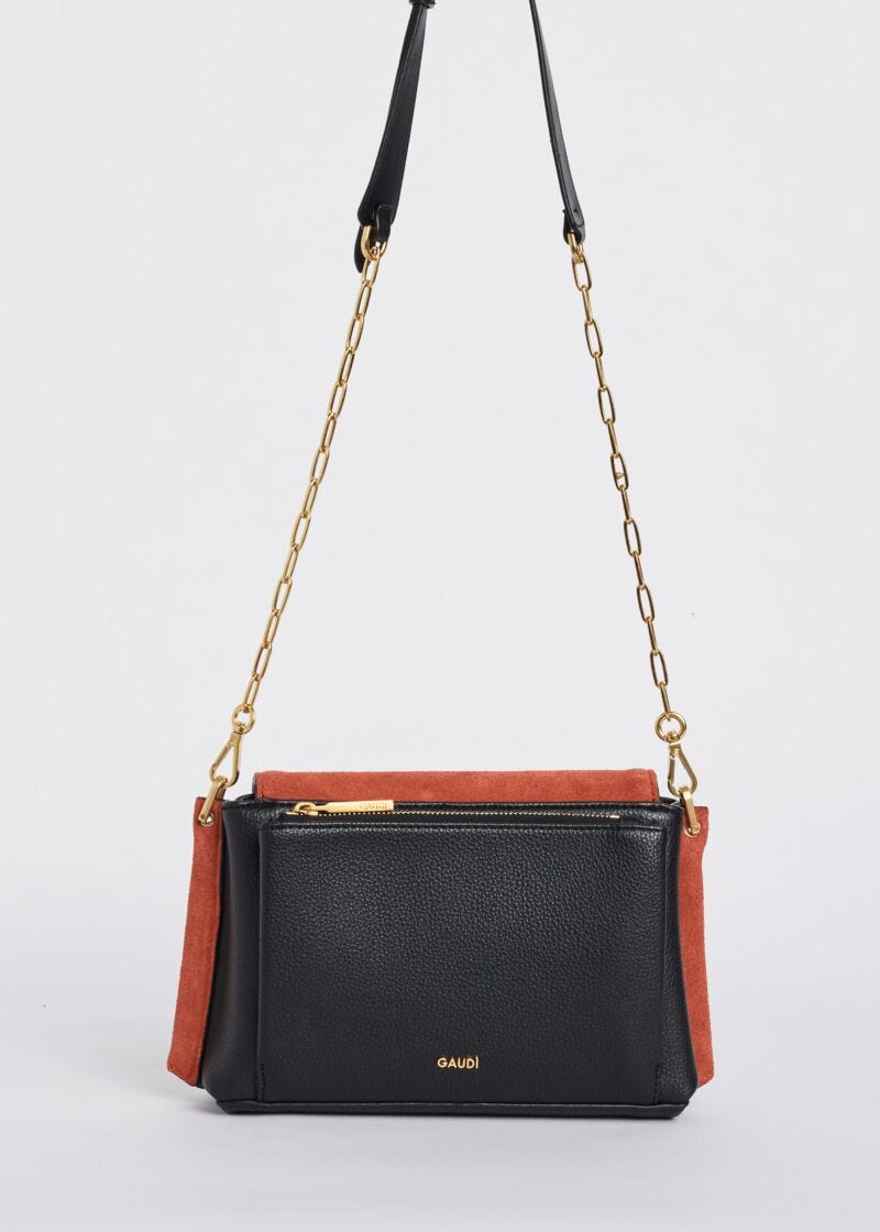 Two-tone crossbody bag