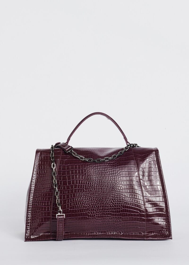 Croc print bag