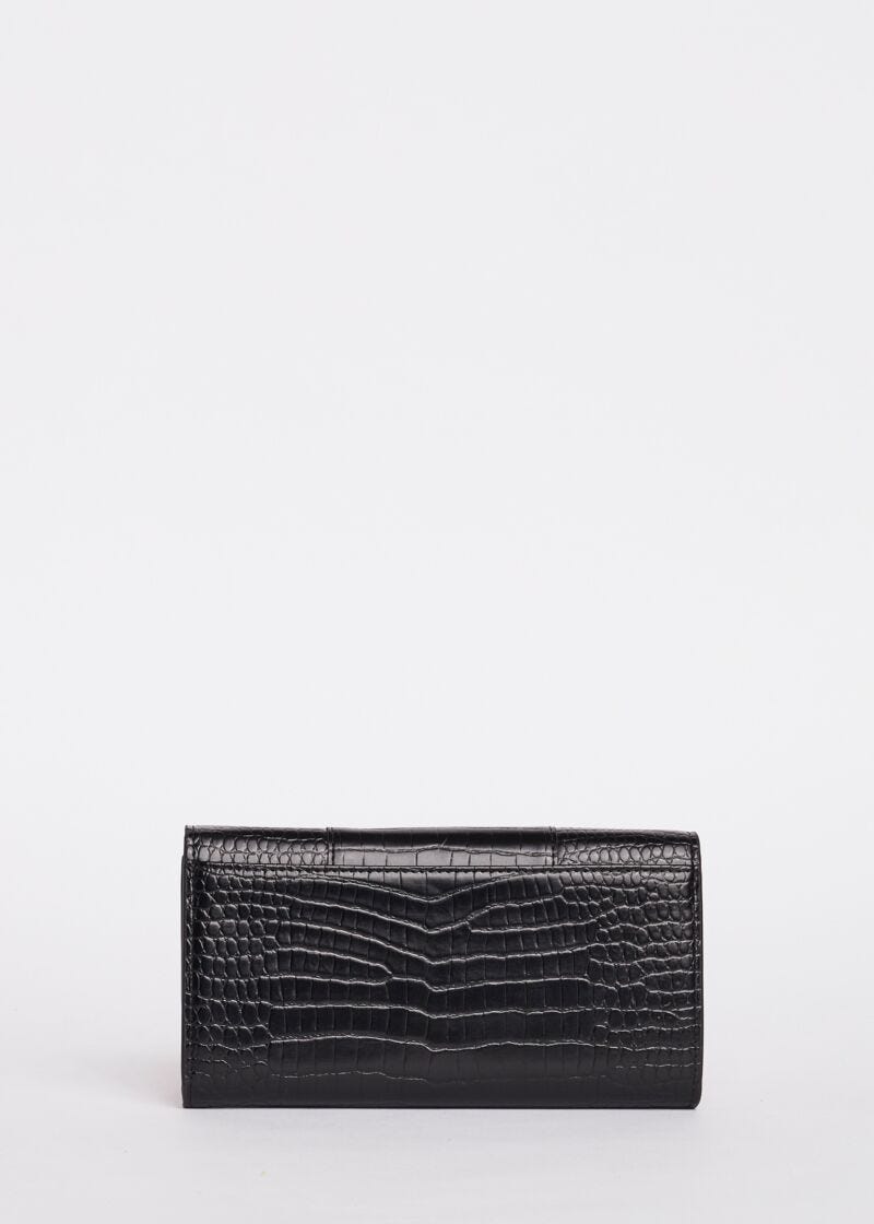 Portefeuille avec imprimé croco