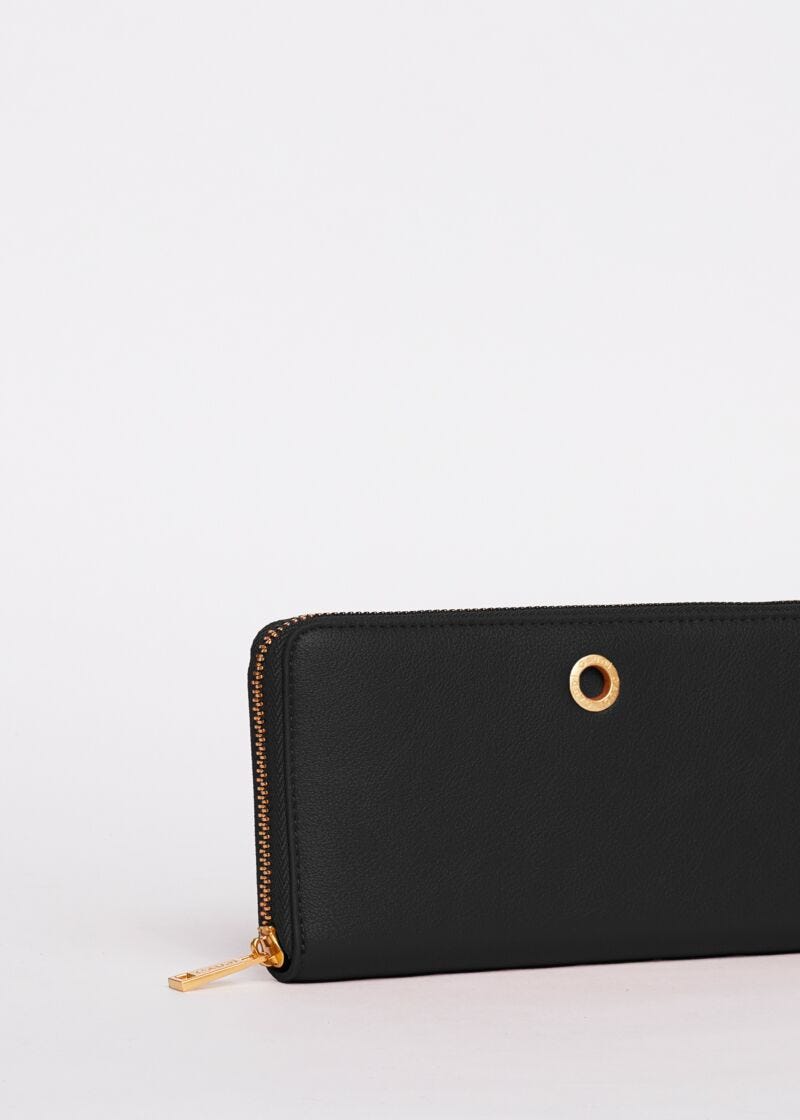 Wallet with metal detail