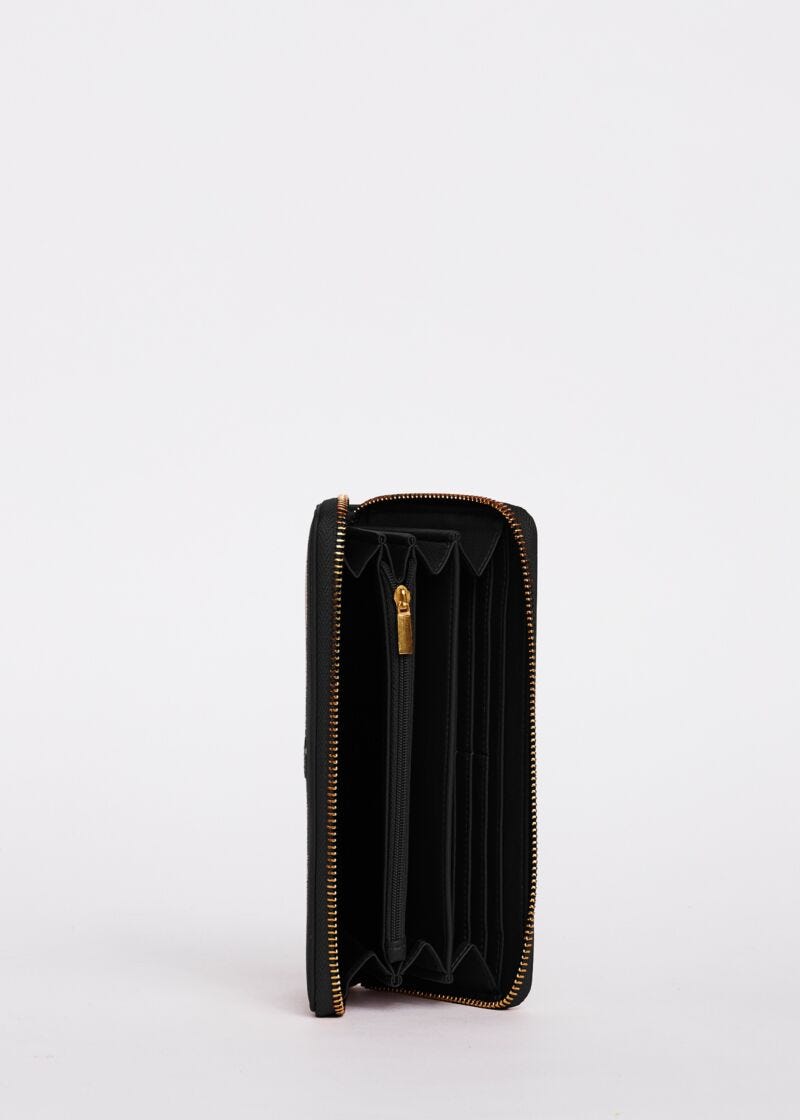 Wallet with metal detail