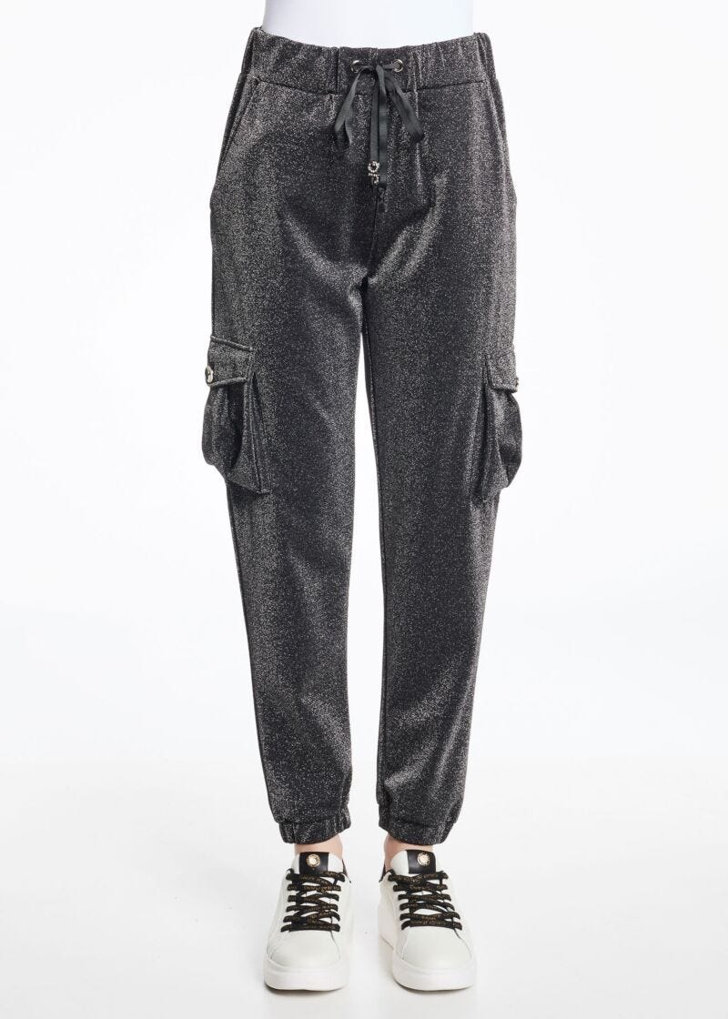 Pantalon de jogging en lurex