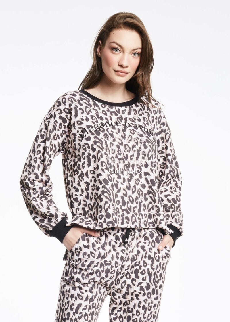 Sweat shirt avec imprimé animalier