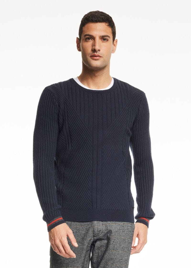 Long Sleeve Knit Blue