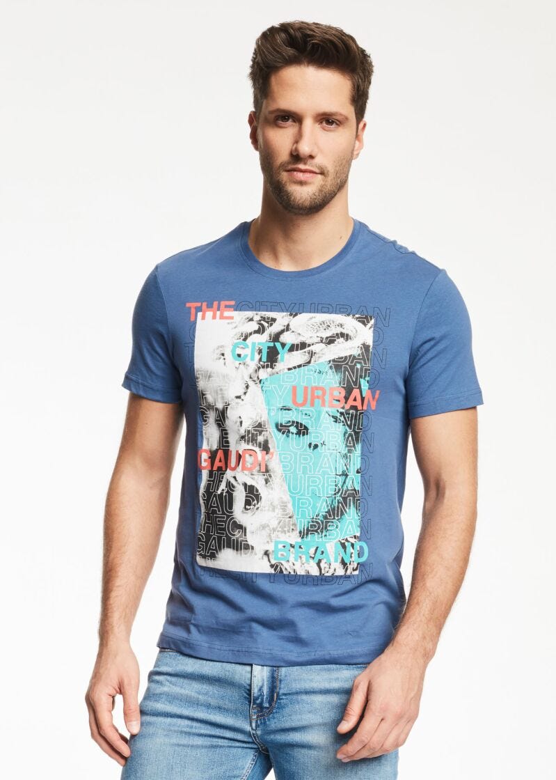 T-shirt avec grand imprimé 