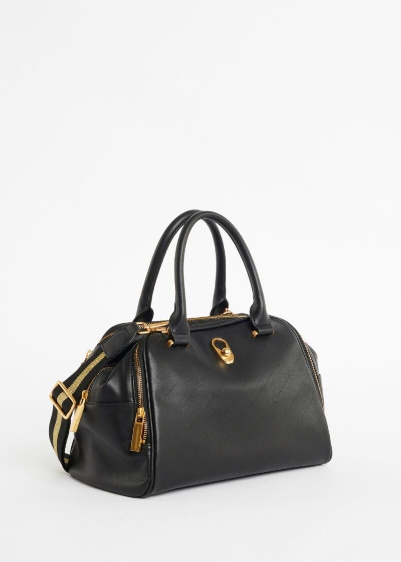 Faux leather bowling bag 