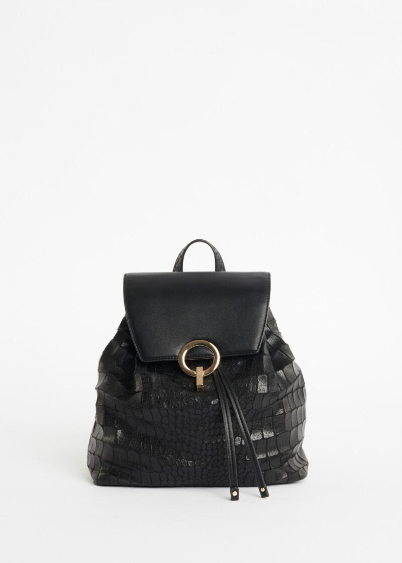 Sac à dos imprimé croco 