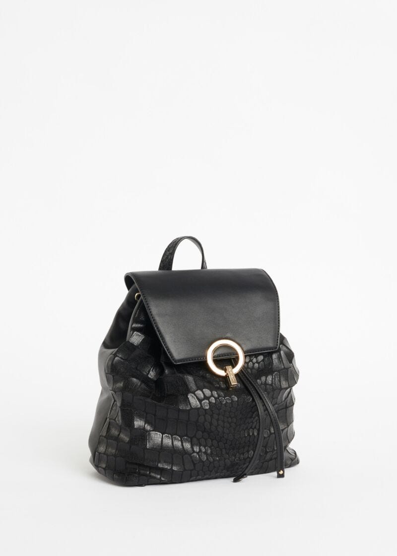 Sac à dos imprimé croco 