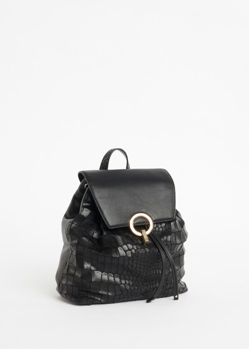Sac à dos imprimé croco 