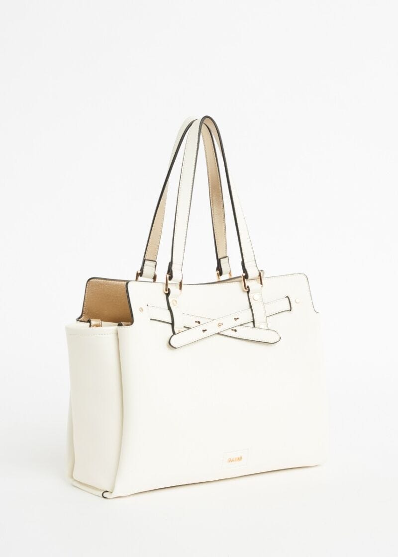 Faux leather shopper 