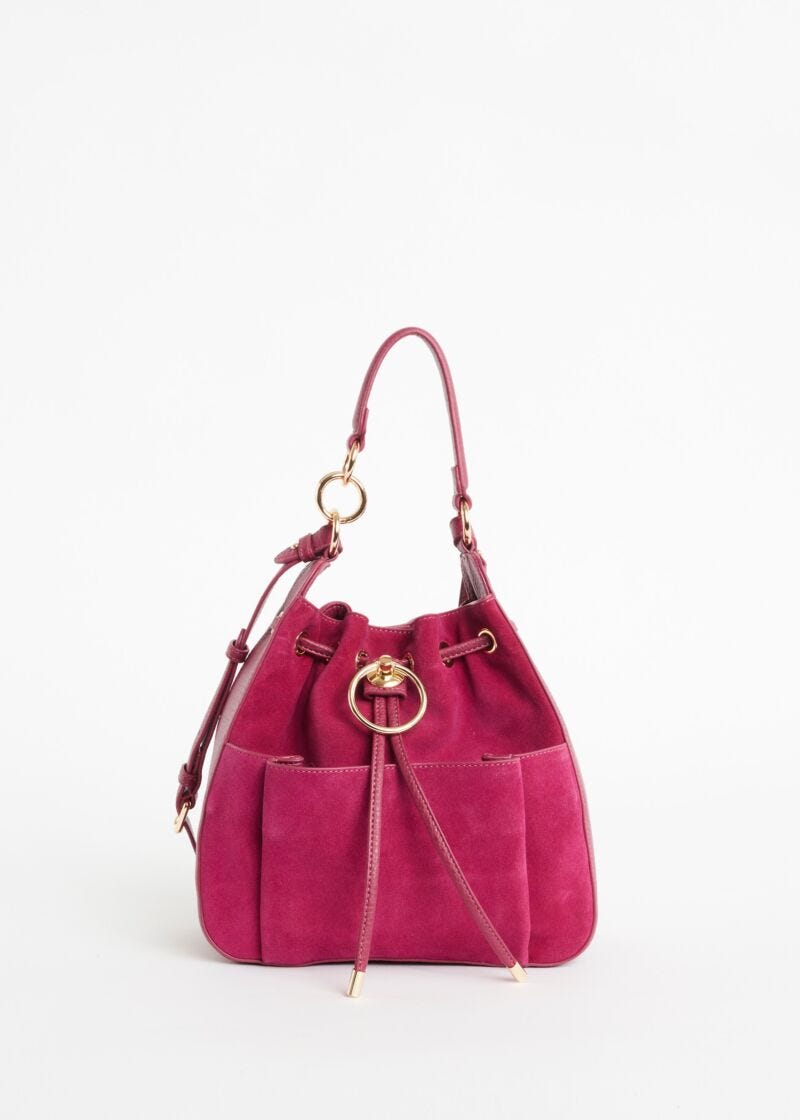 Faux leather bucket bag 