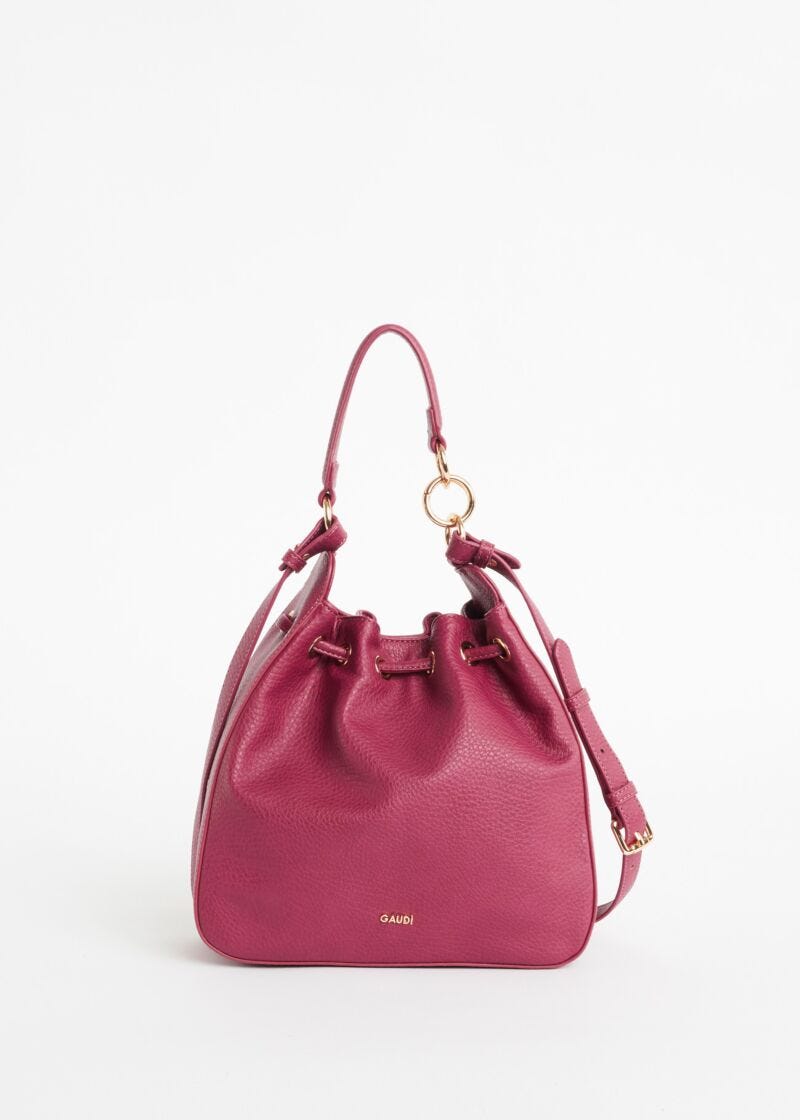 Faux leather bucket bag 