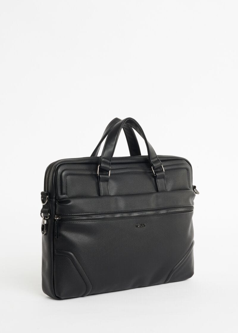 Faux leather briefcase 