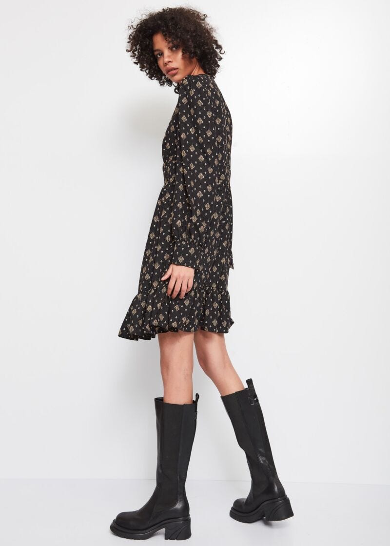 Georgette dress with print