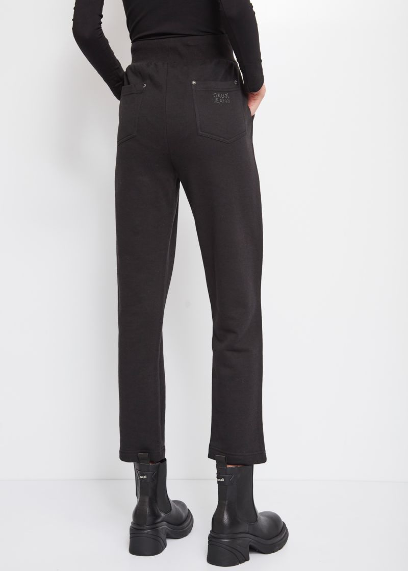 Trousers with rhinestones