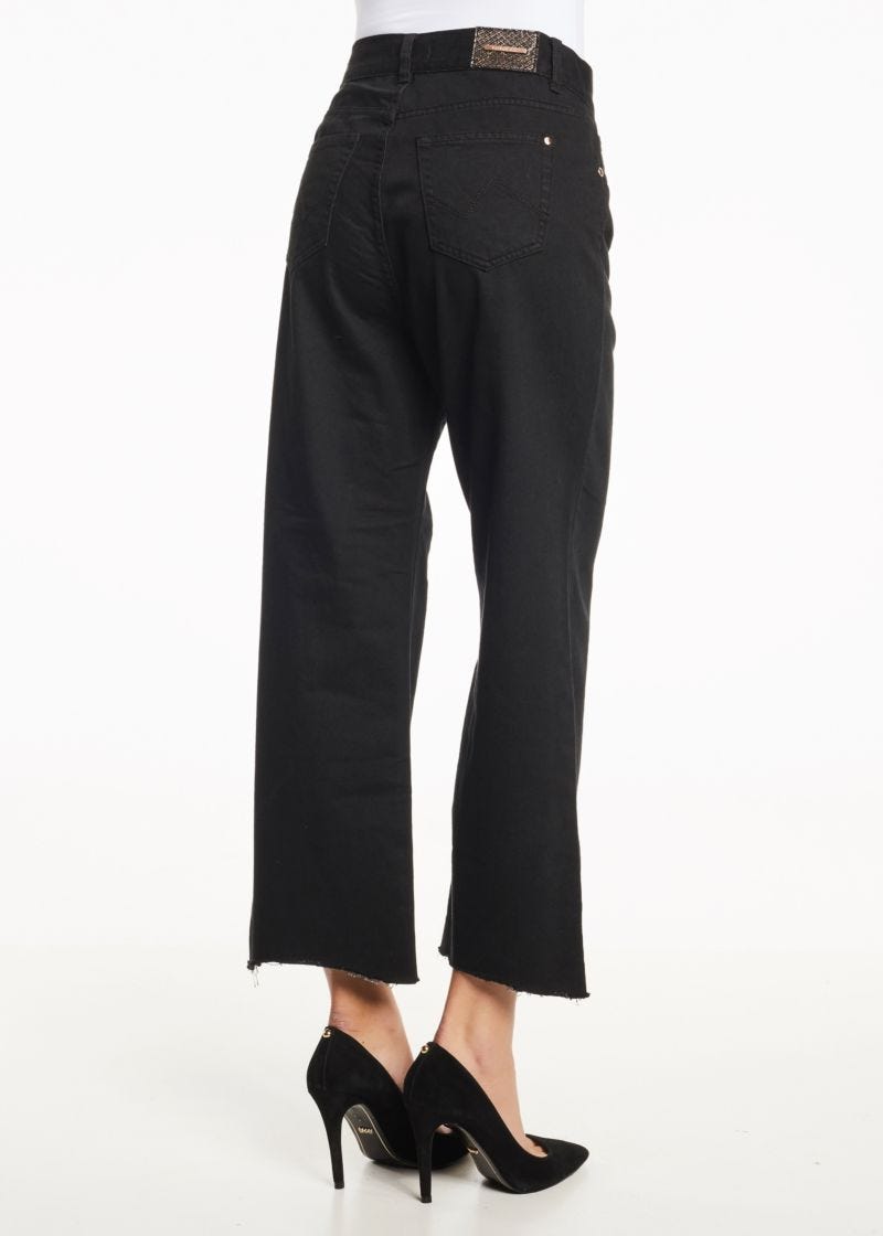 Cotton blend twill trousers