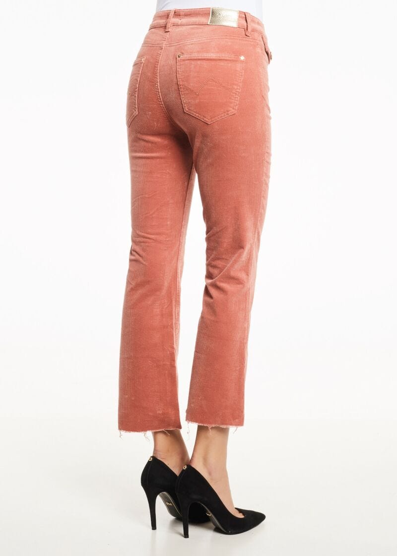 Flared cropped trousers