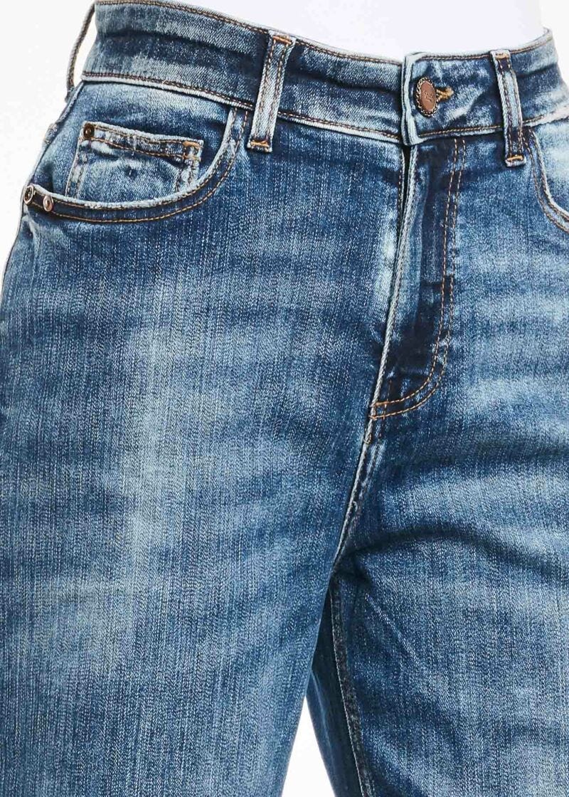 Worn-effect jeans