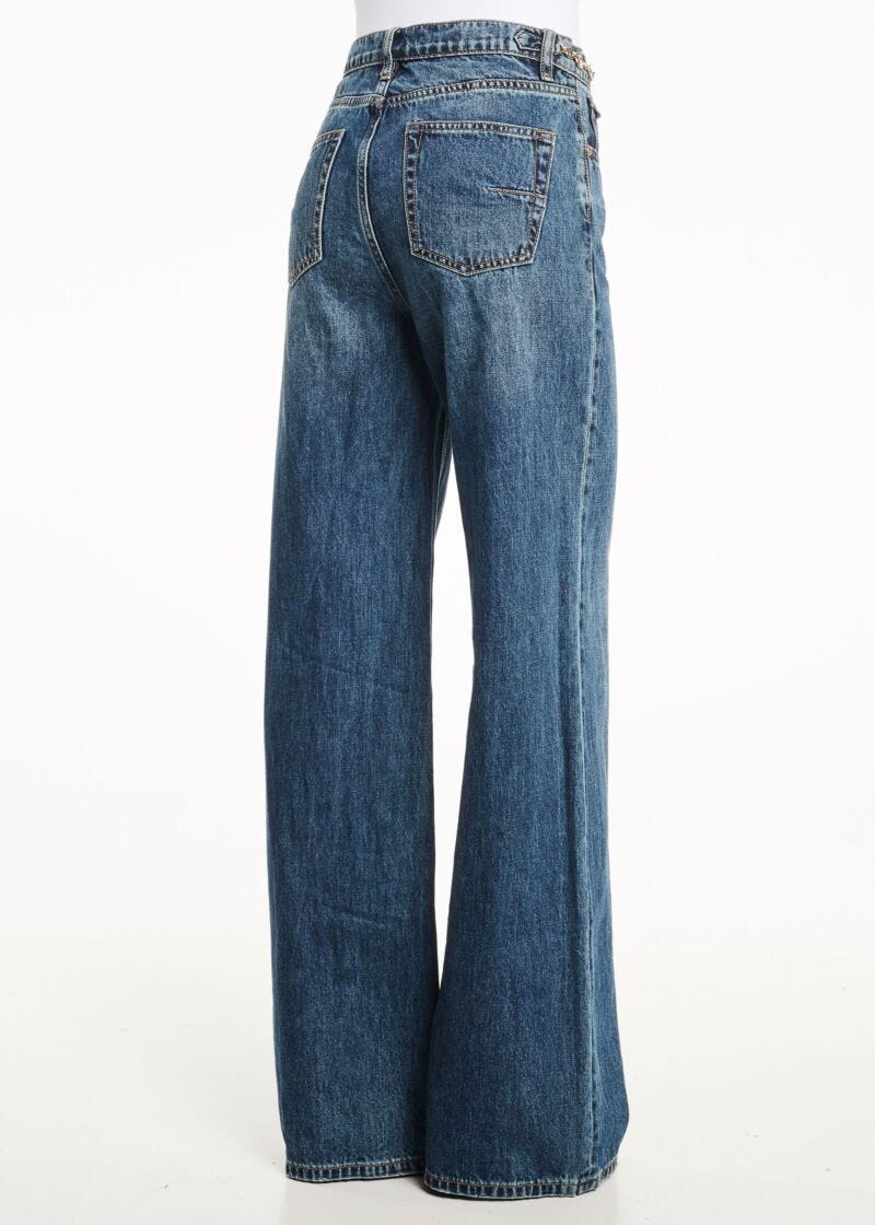 Worn-wash jeans