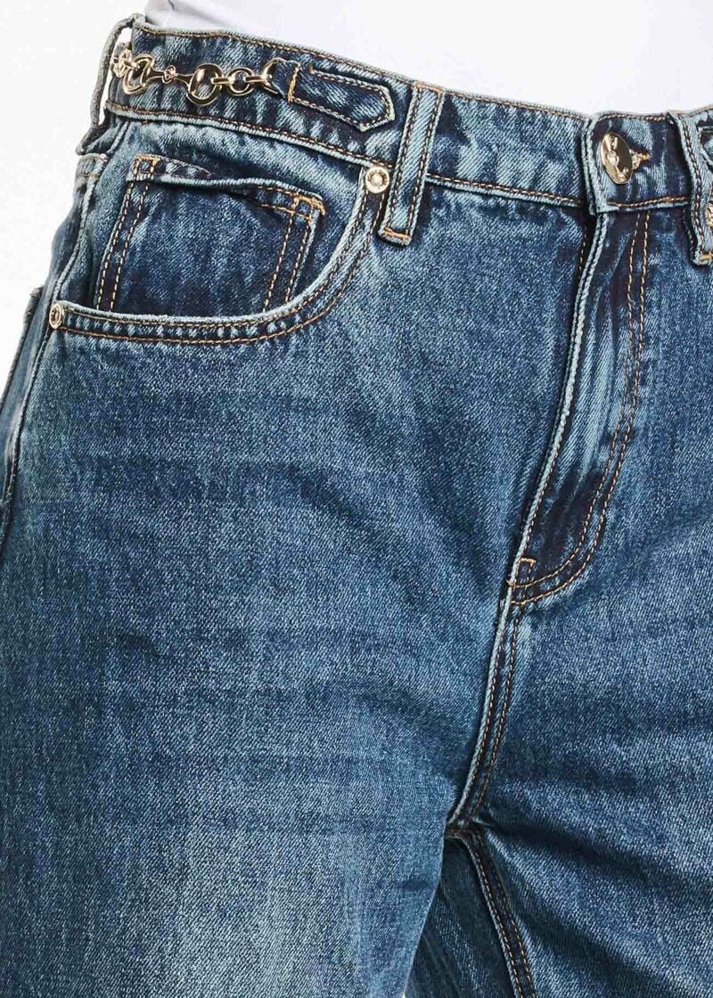 Worn-wash jeans