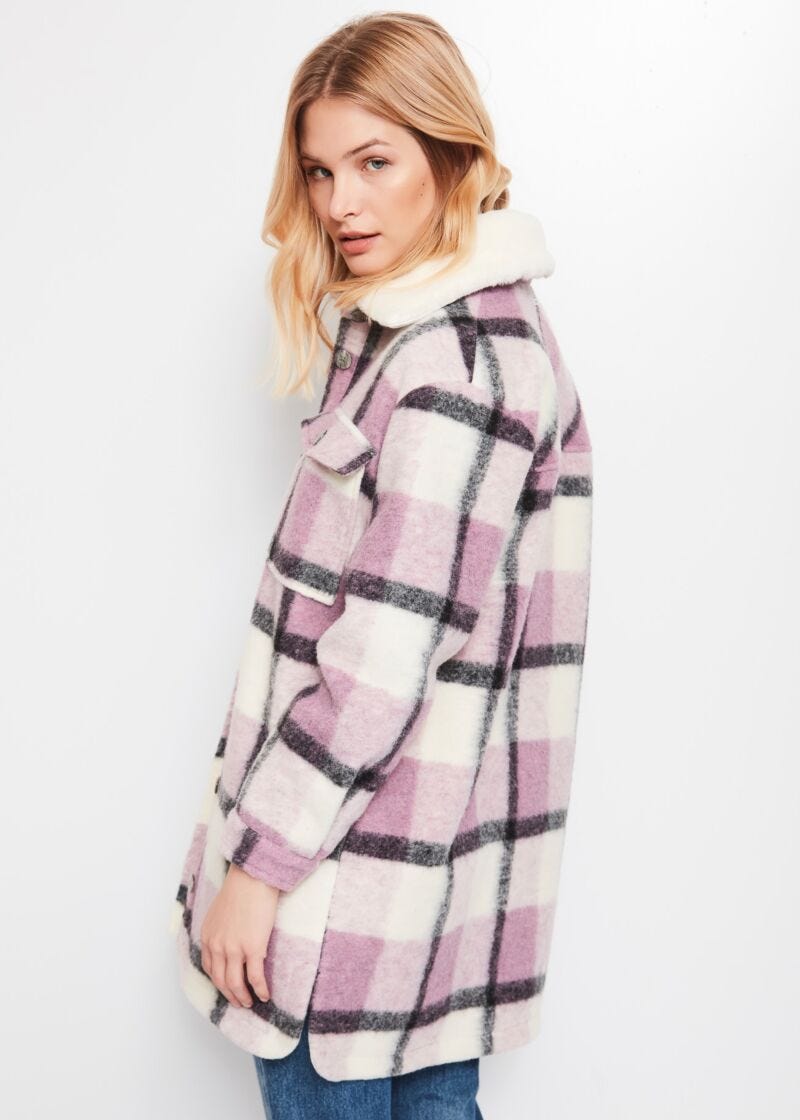 Wool blend overshirt jacket