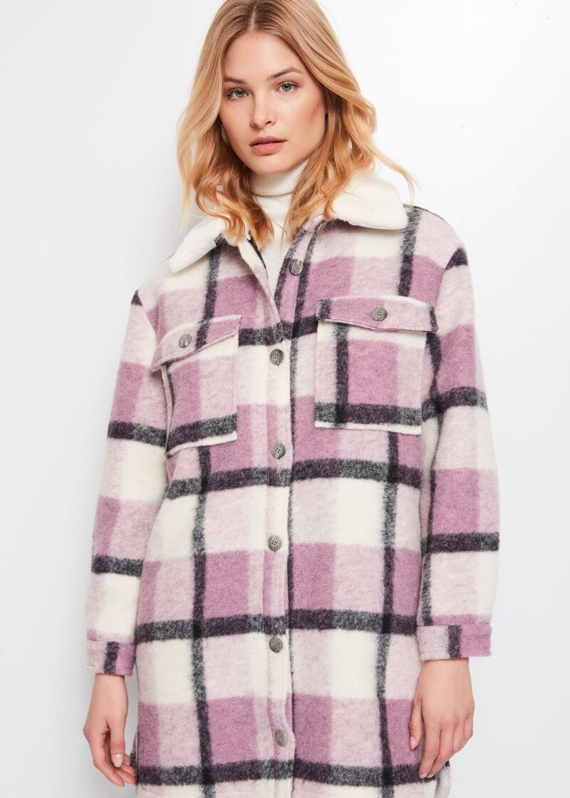 Wool blend overshirt jacket