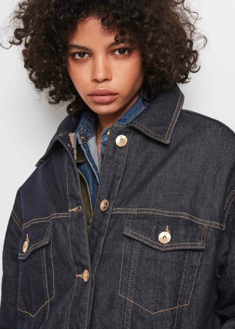 Long denim jacket