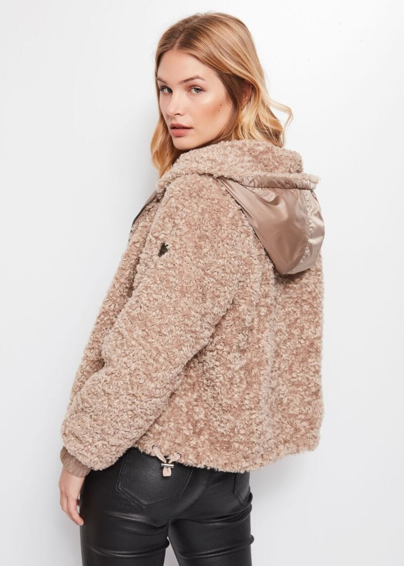 Reversible jacket with hood