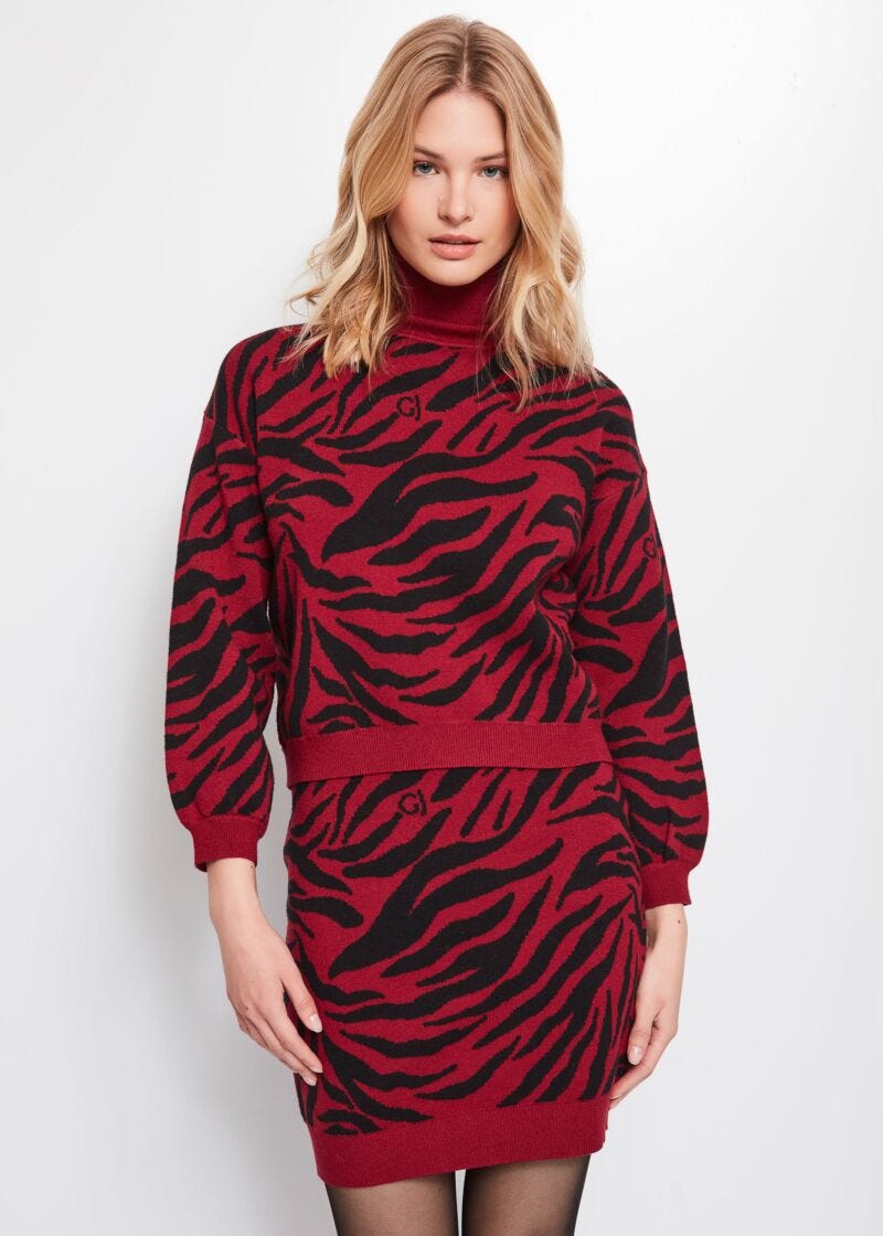 Maglia animalier jacquard