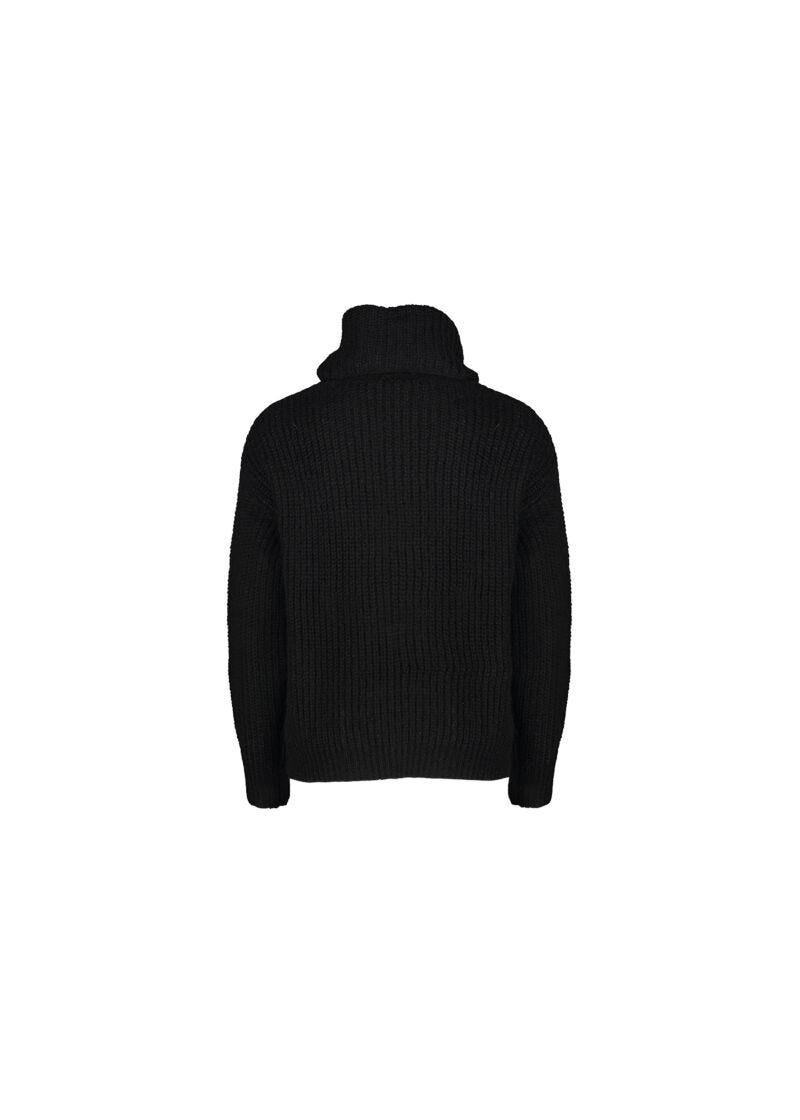 Polo neck jumper Black